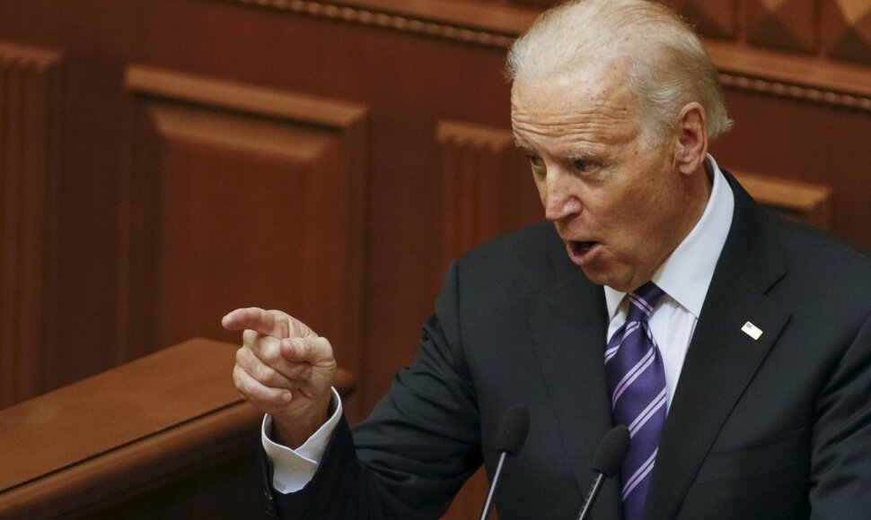 Joe Bidenas lankėsi Ukrainos Aukščiausioje Radoje