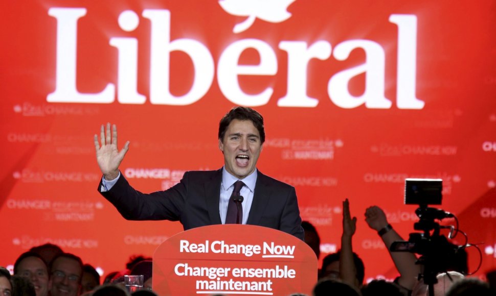 Spalio 20 diena. Kanados parlamento rinkimuose laimėjo Justino Trudeau vedama partija