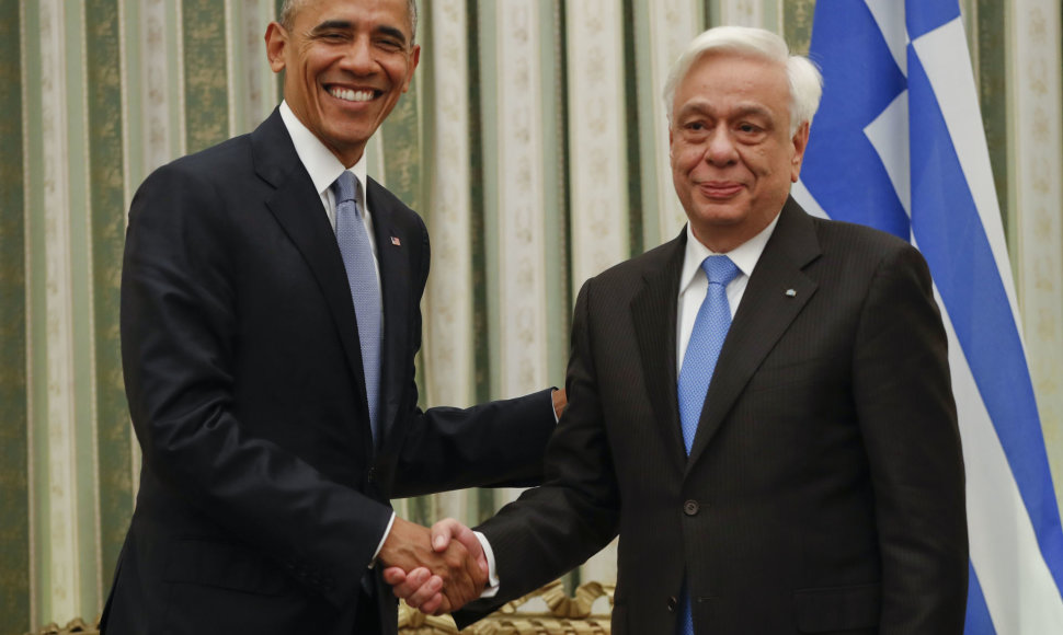 B.Obama ir P.Pavlopoulos Atėnuose