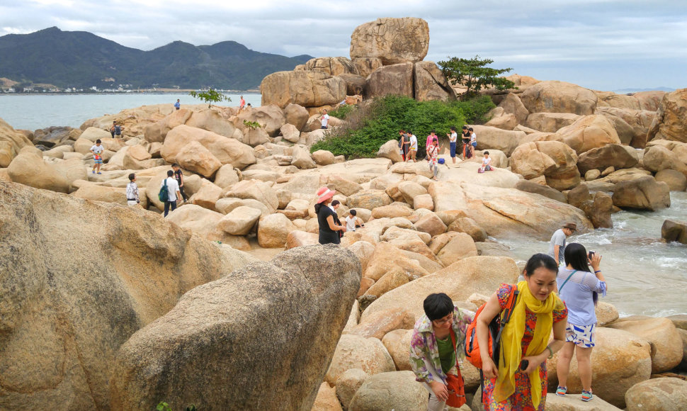 Turistai Nha Trang mieste Vietname