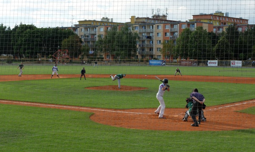 Lietuvos beisbolo rinktinės varžybų Čekijoje akimirka