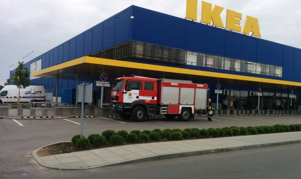 Priešgaisrinės pratybos prekybos centre „Ikea“ 