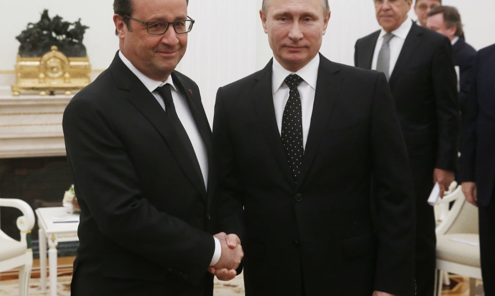 Prancūzijos ir Rusijos prezidentai Maskvoje 