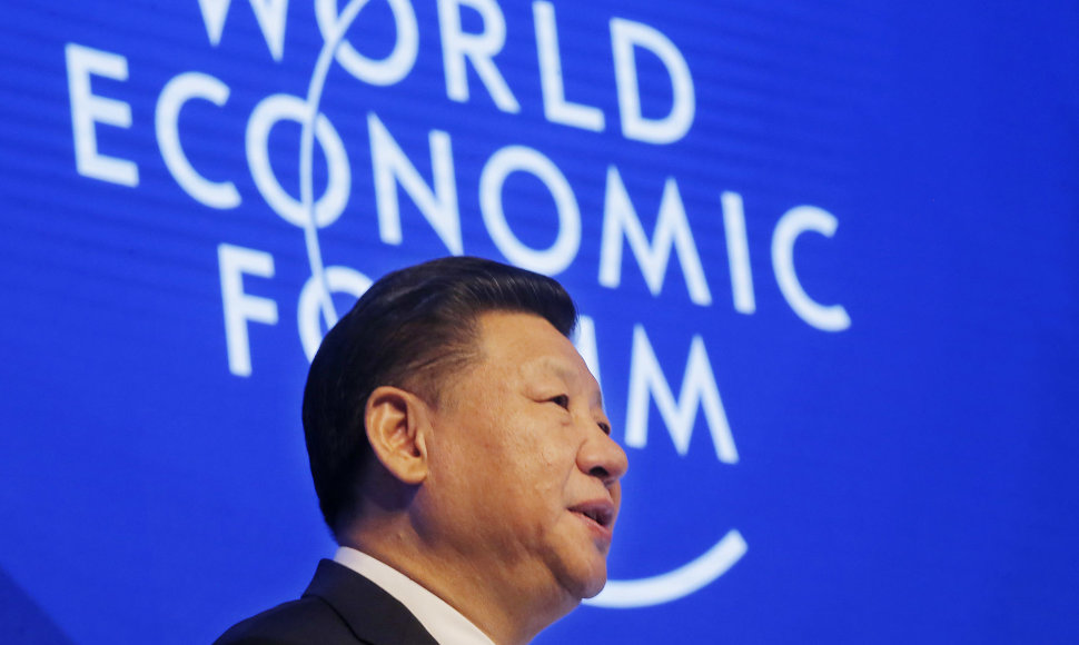 Kinijos prezidentas Xi Jinpingas Pasaulio ekonomikos forume Davose