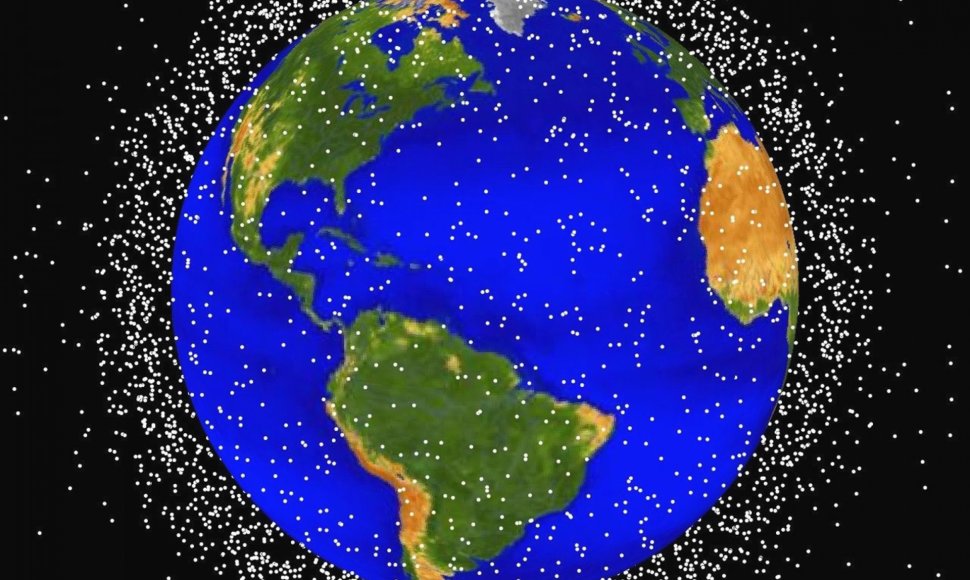 NASA sukurtas kosminių šiukšlių žemėlapis