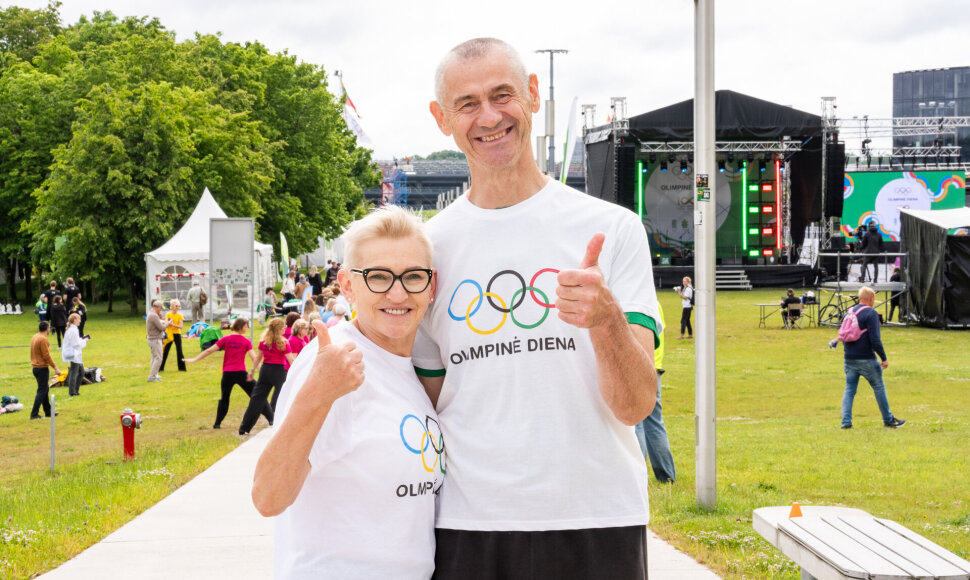 Olimpinė diena vyksta Kaune. Vida Vencienė ir Romas Ubartas
