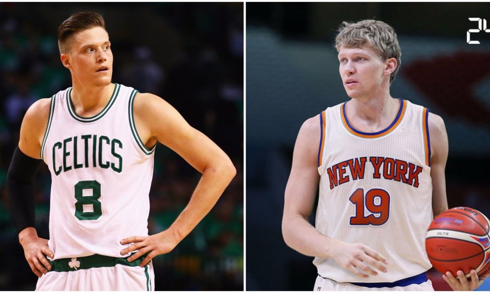 Jonas Jerebko ir Mindaugas Kuzminskas