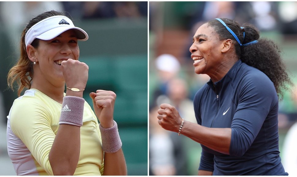 Garbine Muguruza ir Serena Williams