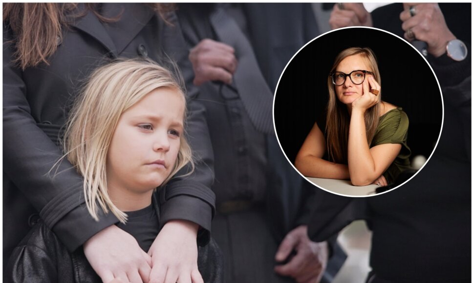 Mergaitė laidotuvėse / Psichologė Irma Skruibienė