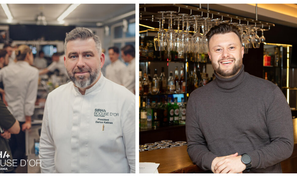 „Bocuse d'Or Lithuania“ prezidentas D. Katinas, „Nestlé Professional“ komercijos vadovas Baltijos šalyse R. Dargužas