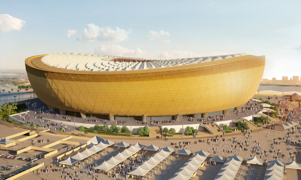 Lusailo mieste iškils įspūdingas stadionas, kuriame bus žaidžiamas pasaulio futbolo čempionato finalas.