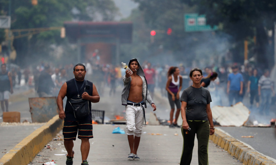 Protestuotojai Venesueloje