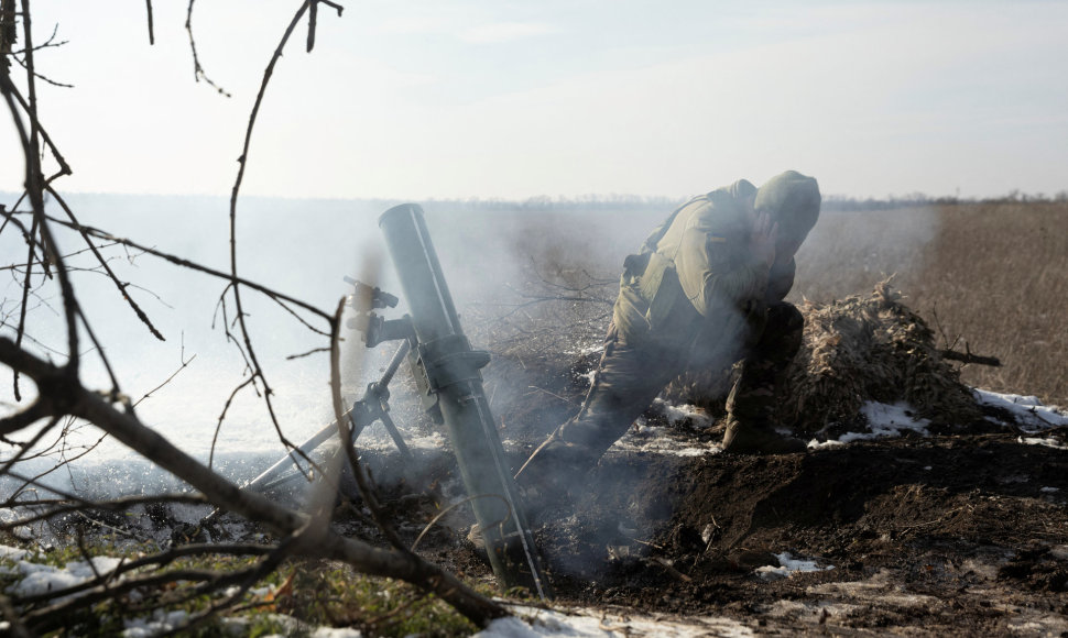 Ukrainos karys pozicijose prie Vuhledaro