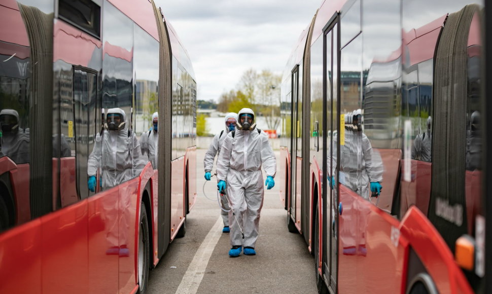 Viešojo transporto dezinfekcija Vilniuje