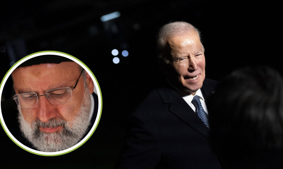 Irano prezidentas Ebrahimas Raisi ir JAV prezidentas Joe Bidenas