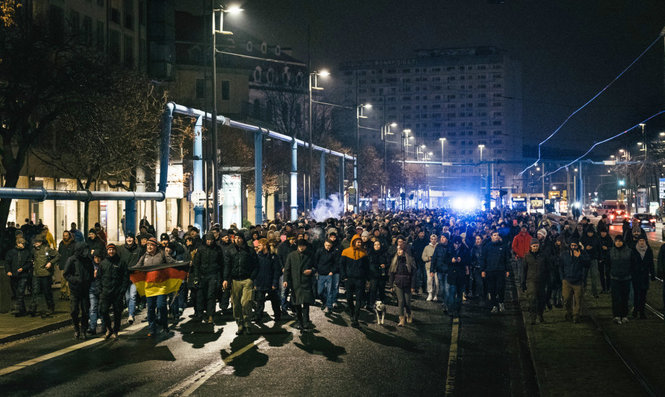 Protestai Drezdeno gatvėse