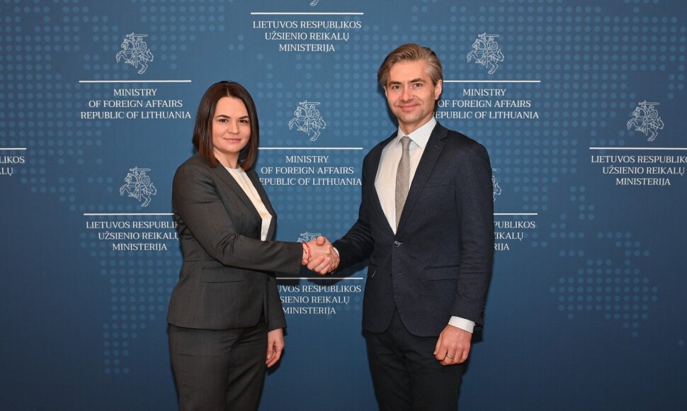 S. Cichanouskaja ir K. Budrys / URM nuotr.