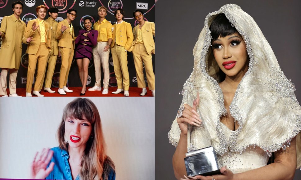 Cardi B, BTS ir Taylor Swift Amerikos muzikos apdovanojimuose