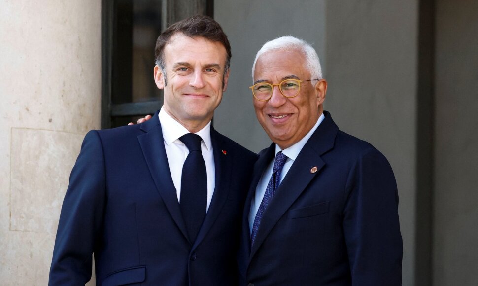 Emmanuelis Macronas ir Antonio Costa / Sarah Meyssonnier / REUTERS