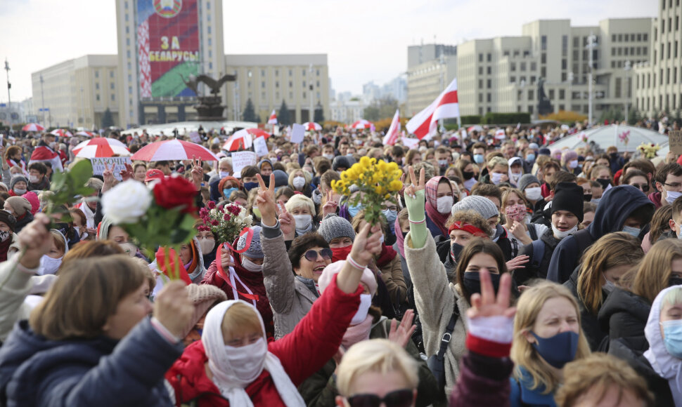 Protestuotojai Minske