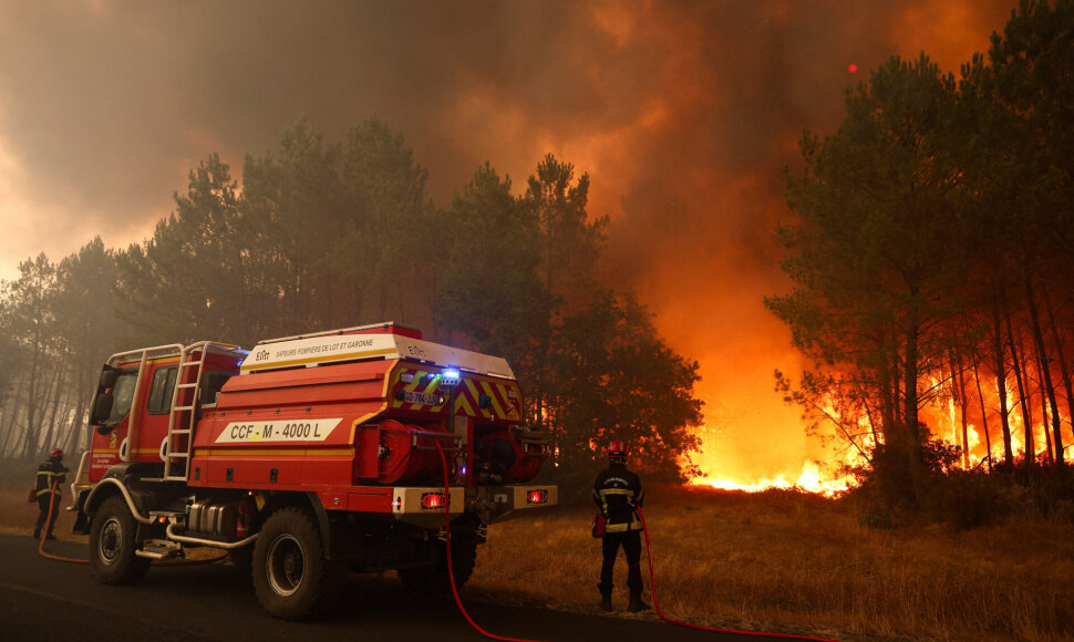 Miško gaisras Prancūzija / ROMAIN PERROCHEAU / AFP