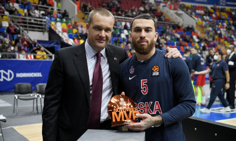 Eurolygos lapkričio mėnesio MVP Mike'as Jamesas