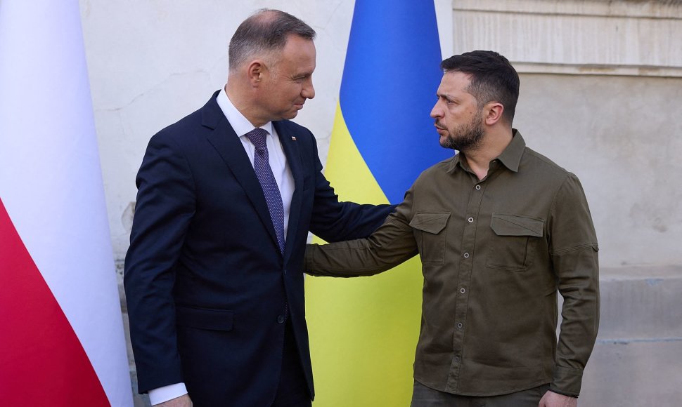 Lenkijos prezidentas Andrzejus Duda ir Ukrainos lyderis Volodymyras Zelenskis