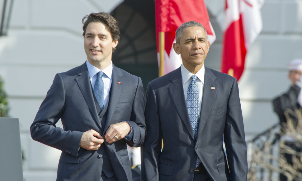 Justinas Trudeau ir Barackas Obama