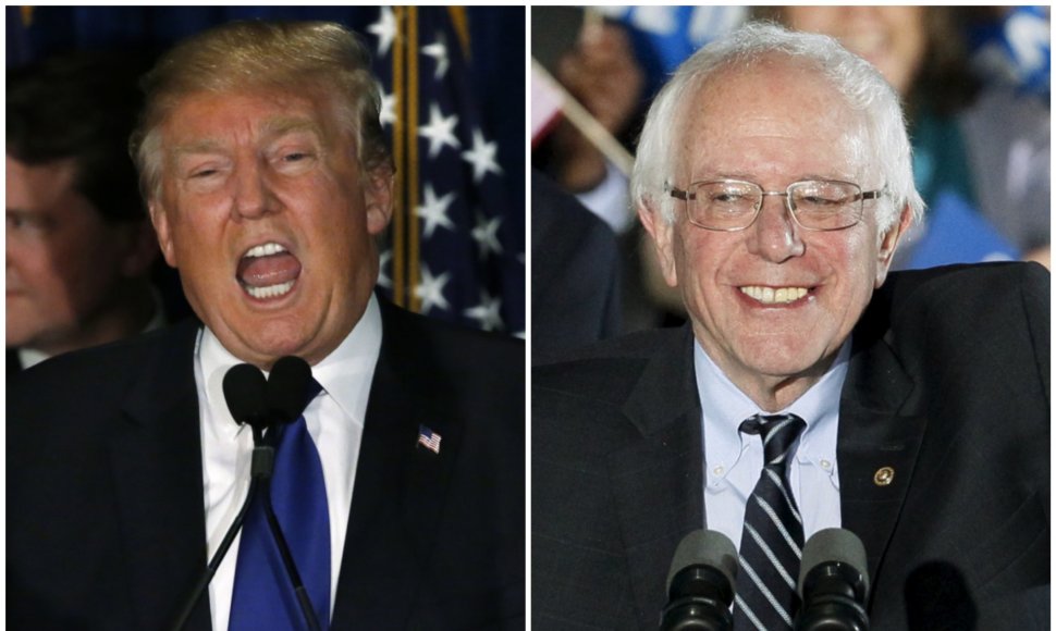 Donaldas Trumpas ir Bernie Sandersas