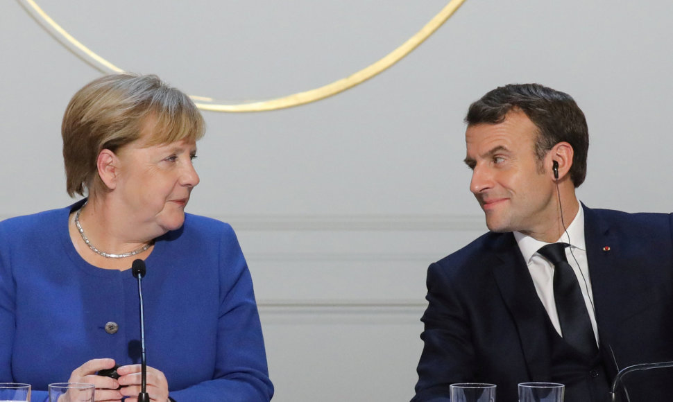 Angela Merkel ir Emmanuelis Macronas