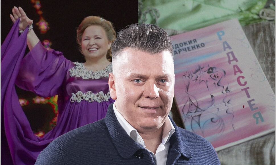 Kultūros viceministras Aleksandras Brokas ir sektos &bdquo;Radastėja&ldquo; lyderė Jevdokija Lučezarnova