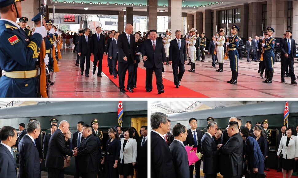 Kim Jong Unas atvyko į Pekiną
