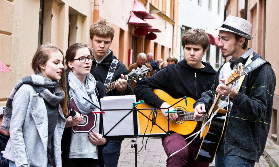 Gatvės muzikos dienos Vilniuje akimirka