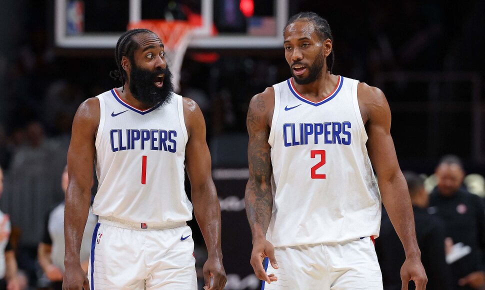 Jamesas Hardenas ir Kawhi Leonardas