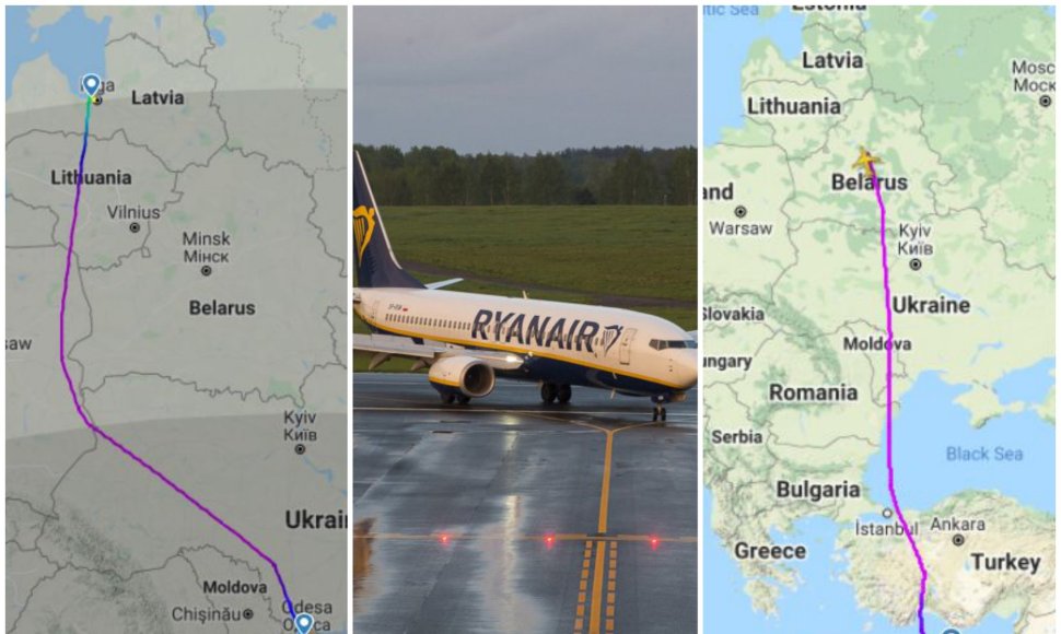 Oro linijos vengia Baltarusijos, bet ne „Ryanair“: airių lėktuvas – ir vėl joje