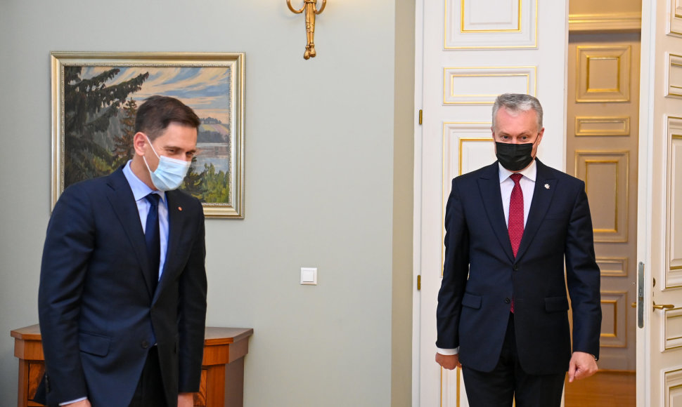 Prezidentas susitiko su kandidatu į energetikos ministrus Dainiumi Kreiviu