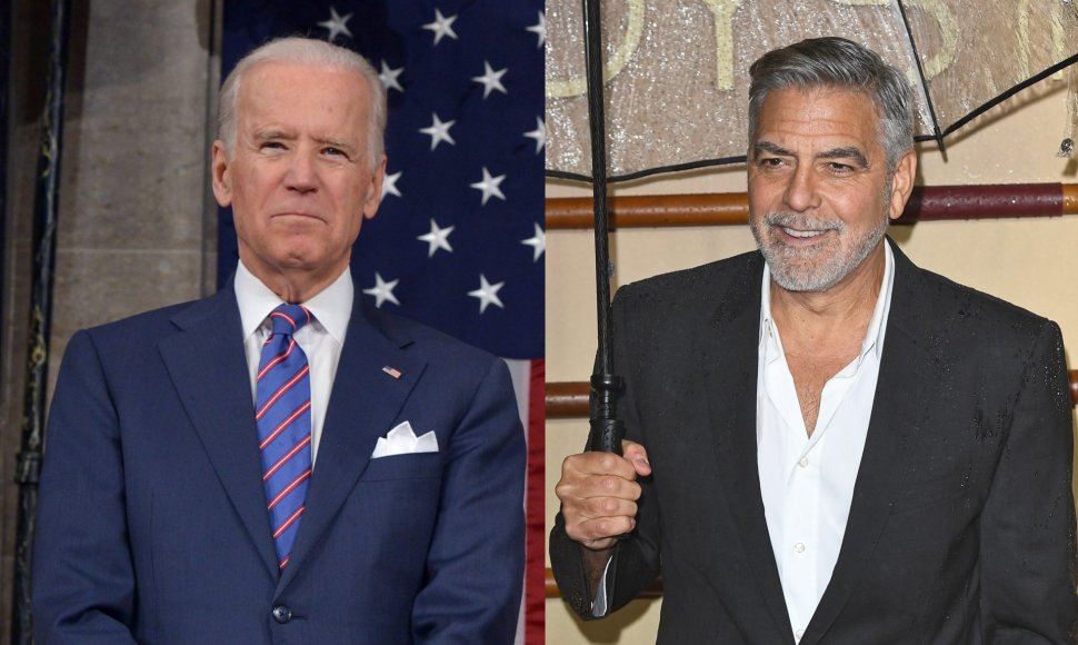 Joe Biden ir George Clooney 