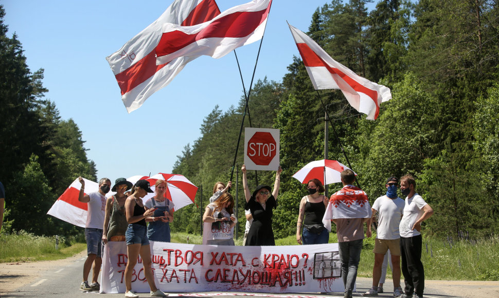 Baltarusių protestas pasienyje