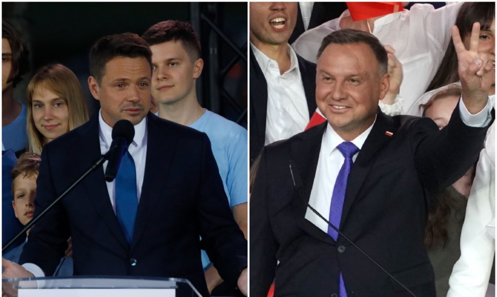 Rafalas Trzaskowskis ir Andrzejus Duda