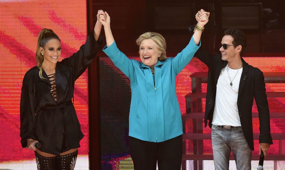 Jennifer Lopez, Hillary Clinton ir Marcas Anthony