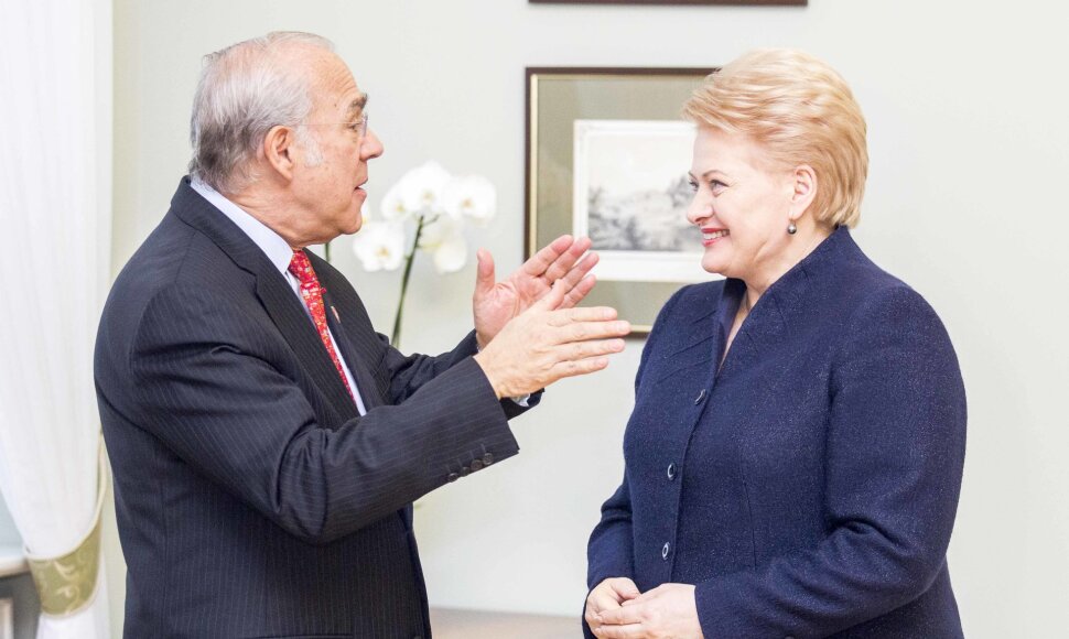 Angelas Gurria ir Dalia Grybauskaitė