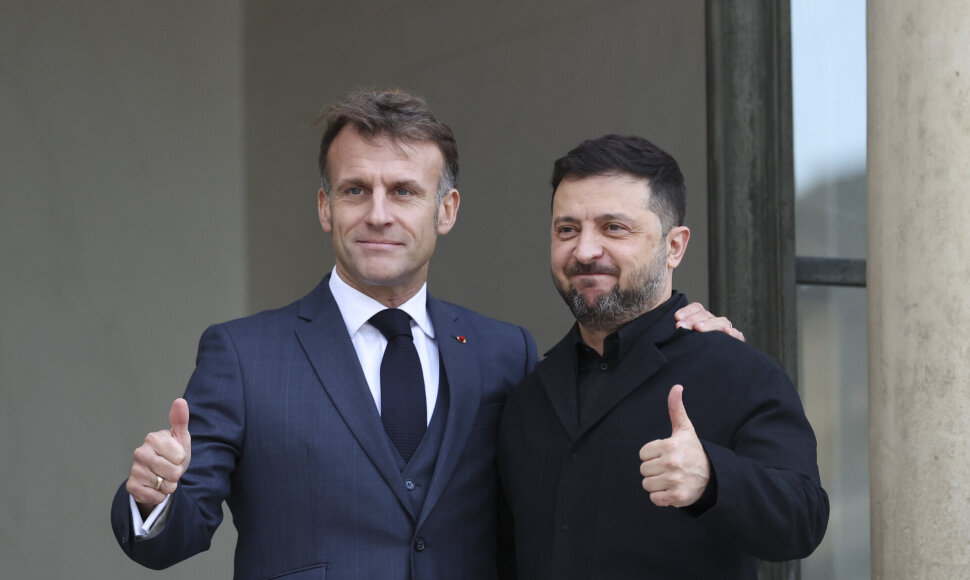 Emmanuelis Macronas ir Volodymyras Zelenskis / Michtof / ZUMAPRESS.com