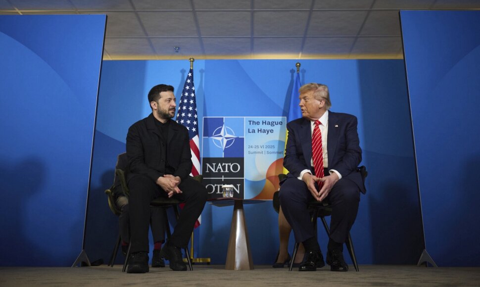 Volodymyras Zelenskis ir Donaldas Trumpas