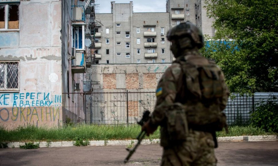 Ukrainos fronte esančio miestelio kasdienybė