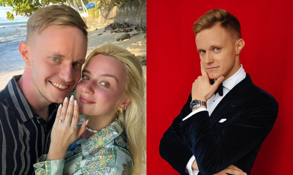 Rokas Bernatonis su mylimąja Monika