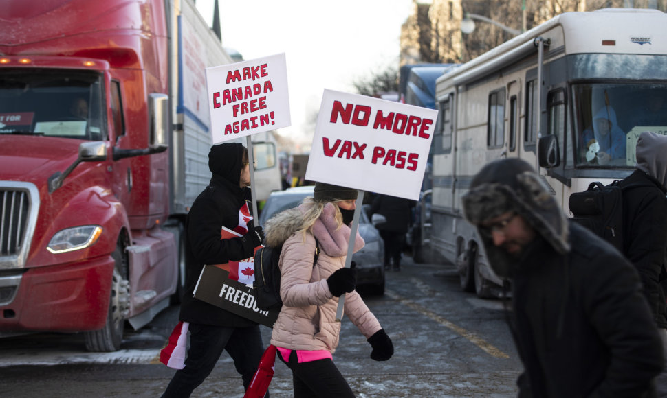 Protestas prieš pandemijos valdymo priemones Kanadoje