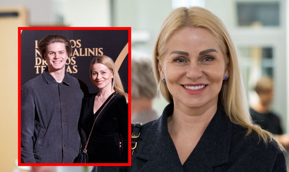 Vaida Genytė su sūnumi Ainiumi