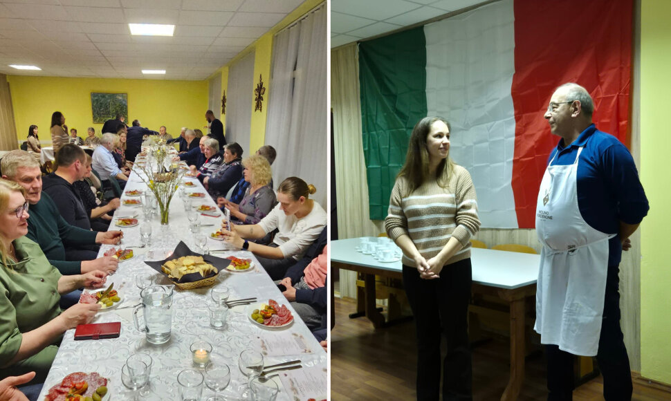 Italas Sergio Juodaičių kaimo bendruomenei surengė ypatingą vakarienę