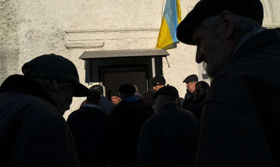 Ukrainiečiai laukia maisto Chersone