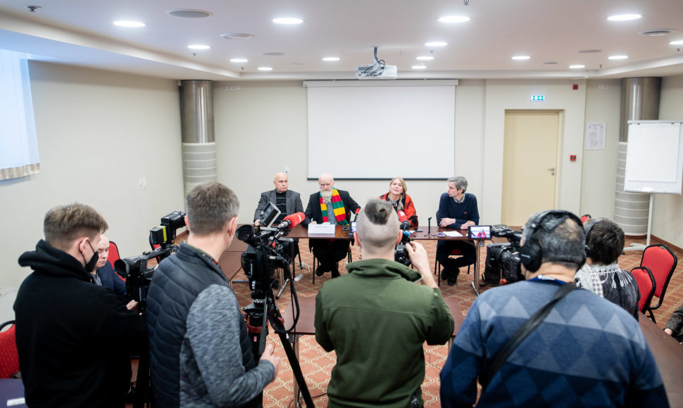 Lietuvos piliečių delegacijos, grįžusios iš Baltarusijos, spaudos konferencija